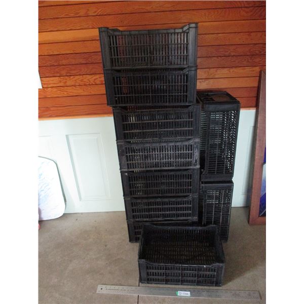 (10) Black Plastic Cases