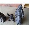 Image 2 : (4) Eskimo Carving Sculptures (Mother, Child & 2 Others)