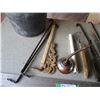Image 3 : Dough Cutter, Butcher Knives, Misc. in Galvanized Pail