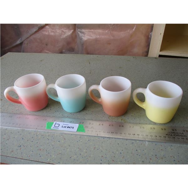 (4) 1940's - 1950's Vintage Retro Coffee Cups (Rare)