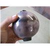 Image 2 : Amethyst Purple Glass Lighting Rod Ball (5" Tall) with End Caps