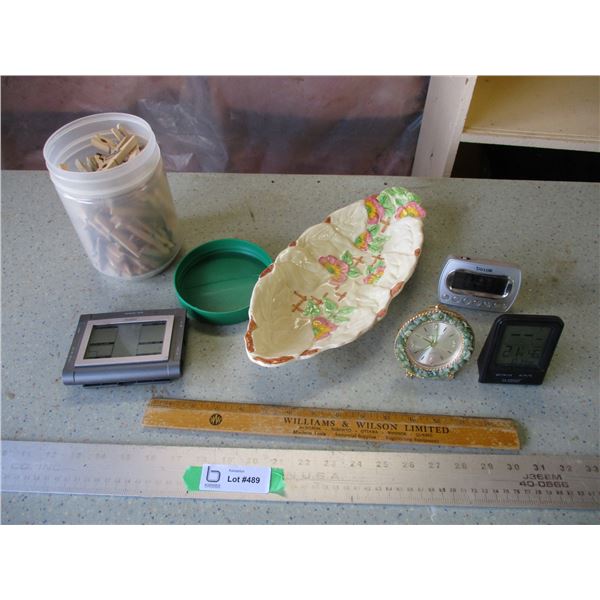 Williams and Wilson Limited Ruler, Clothespins, Collector Plates, Misc.
