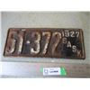 Image 1 : 1927 Saskatchewan License Plate