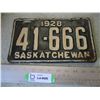 Image 1 : 1928 Saskatchewan License Plate