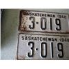 Image 2 : Pair of 1948 Saskatchewan License Plate