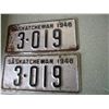 Image 3 : Pair of 1948 Saskatchewan License Plate