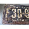 Image 2 : 1952 Saskatchewan License Plate