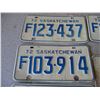 Image 2 : (5) 1972 Saskatchewan License Plates