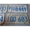 Image 4 : (5) 1972 Saskatchewan License Plates