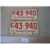 Image 1 : Pair of 1975 Saskatchewan License Plates