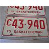 Image 3 : Pair of 1975 Saskatchewan License Plates