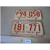 Image 1 : (2) 1973 Saskatchewan License Plates - Home of the RCMP