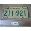Image 1 : 1970 Saskatchewan License Plate