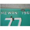 Image 3 : Pair of 1969 Livery Saskatchewan License Plates - Low Number