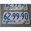 Image 3 : Pair of 1966 Alberta License Plates