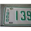 Image 2 : 1968 Saskatchewan Motorcycle License Plate - Low Number