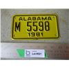 Image 1 : 1981 Alabama Motorcycle License Plate