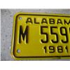 Image 2 : 1981 Alabama Motorcycle License Plate