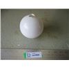Image 1 : Milk Glass Lighting Rod Ball (5" Tall)