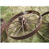 Image 7 : (3x Bid Price) (3) Steel Wheels (29" Diameter), Metal Ring Misc.