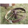 Image 8 : (3x Bid Price) (3) Steel Wheels (29" Diameter), Metal Ring Misc.