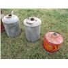 Image 2 : (2) Military Gas Cans, (13) Misc. Metal Gas Cans