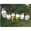 Image 1 : (7) Propane Tanks - 1 Full, Small Propane Heater