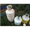 Image 3 : (7) Propane Tanks - 1 Full, Small Propane Heater