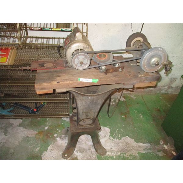 Vintage Bench Grinder with Stand (Working)