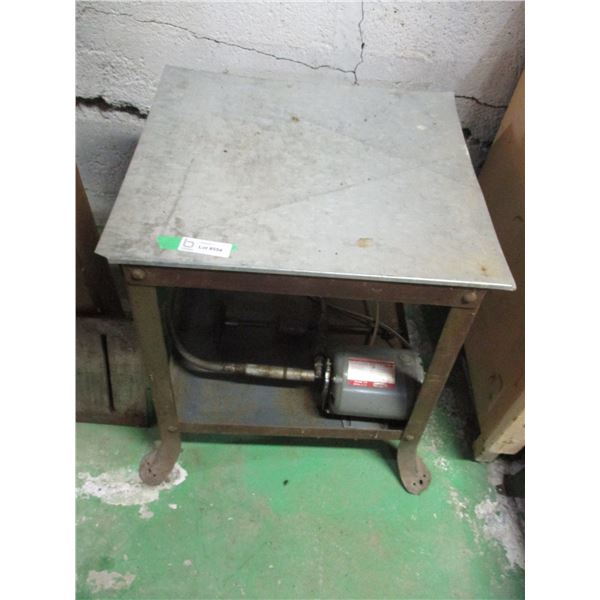 Metal Table (22 x 19") with Electric Motor
