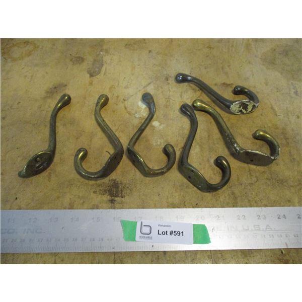 (6) Coat Hooks