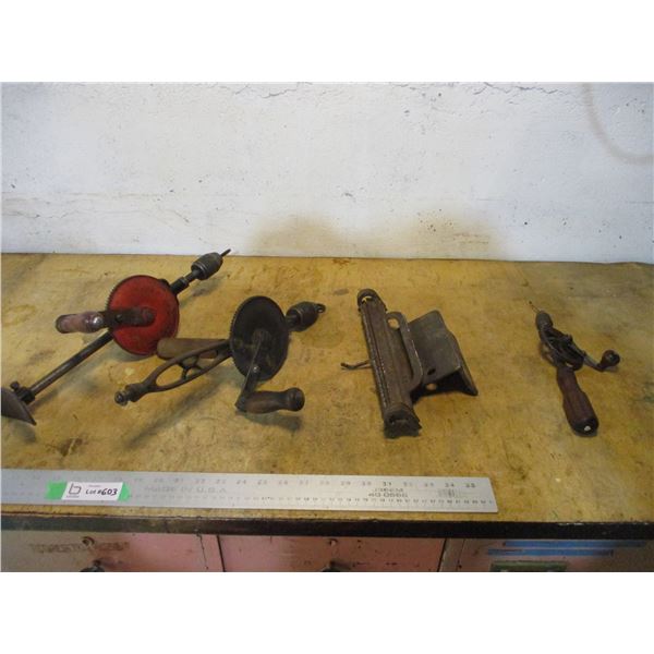 (3) Drill Braces & Misc. (over Centre sheet metal holder or bender?)
