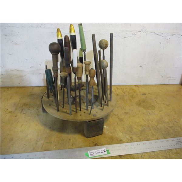 Homemade Display with Rasps, Files, Misc.