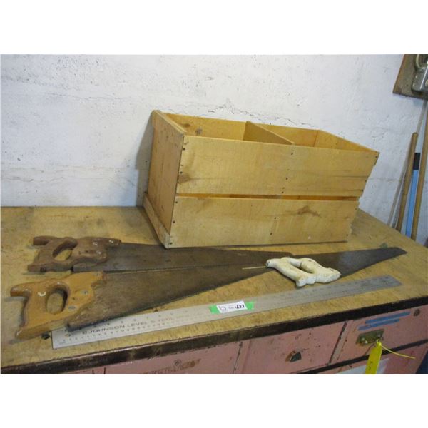 Wooden Crate, Handsaws