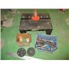 Image 1 : Router Table, Calipers, Plastic Organizer, Grinding Stones