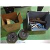 Image 4 : Router Table, Calipers, Plastic Organizer, Grinding Stones