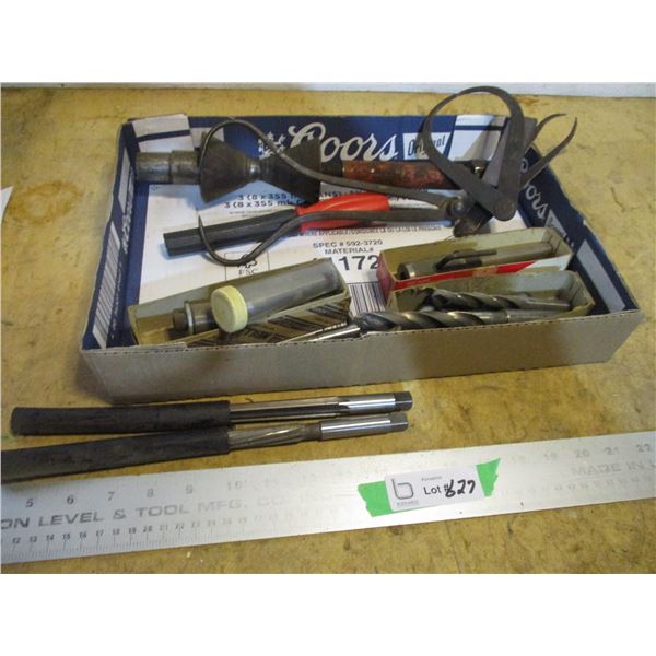 (2) Reamers Calipers, Drill Bits, Misc.