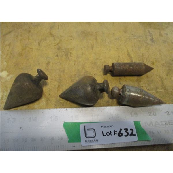(4) Plumb Bobs