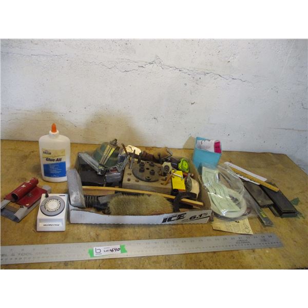 Timer, Glue, Crow Cut Blade, Misc.