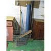 Image 1 : Metal Milk Crates, Brooms, Black Plastic, Misc.
