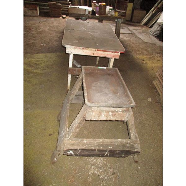 Tool Stand, Wood Table, Nails, Screws, Washers, Misc.