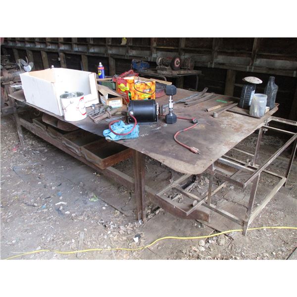 Workbench (49 x 120"), Leg Vise, Misc.