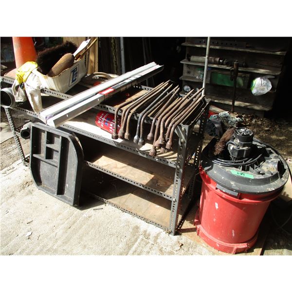 Metal Stand, Tire Wrenches, Floor Sweeps, Vacuum Cleaner (Only Needs On/Off Switch & Hoses)
