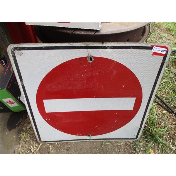 Wrong Direction Road Sign (30 x 30")