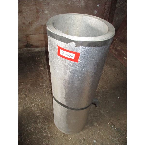 Roll of Pebbled Aluminum Sheet Metal (36") Bodnarus Auctioneering