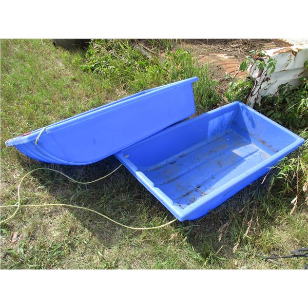 (2) Blue  Sleds