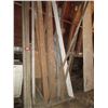 Image 1 : Mixed Lot of Lumber, 2x4" Tripod, 2x12' Sheet of Plywood
