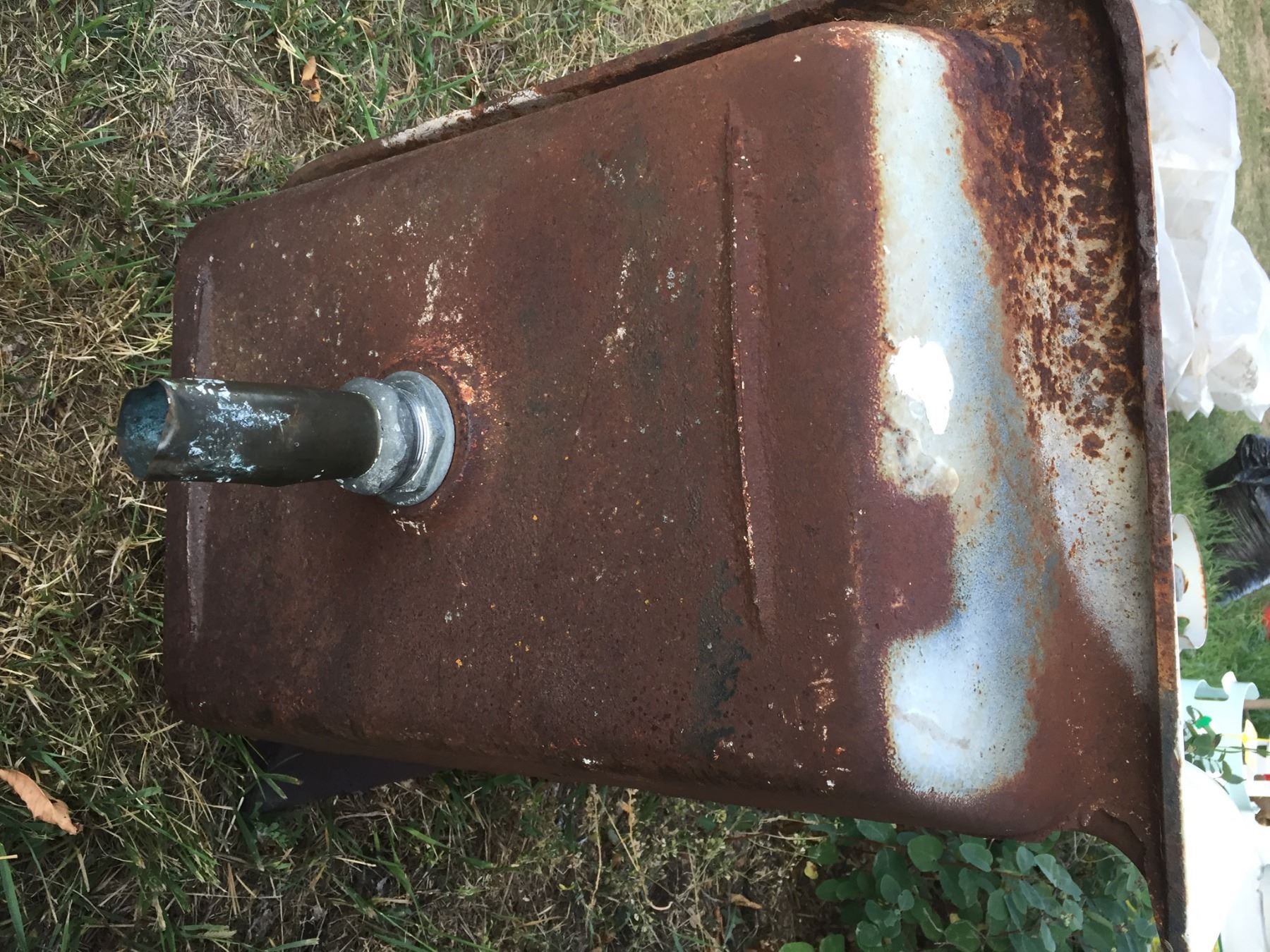 Vintage Enameled Cast Iron Sink with Matching Cast Iron Drain Board
