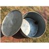 Image 2 : Small Galvanized Tub with Strainer, Valve & Lid (15 1/2" x 9")