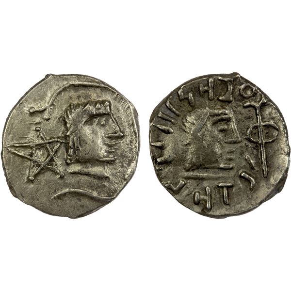 HIMYARITE: Amdan Bayan Yuhaqbid, 1st-2nd centuries AD, AR unit (1.28g), Raydan, bold EF